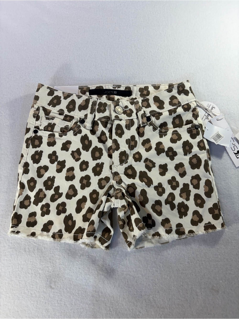 Joe's Jeans Leopard Print Shorts - White and Brown